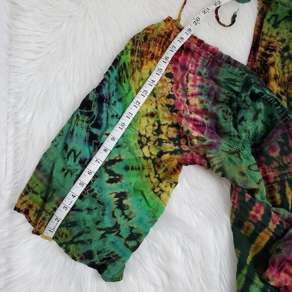 JARLI Boho woman's tye dye loose fit top size L - Picture 8 of 9